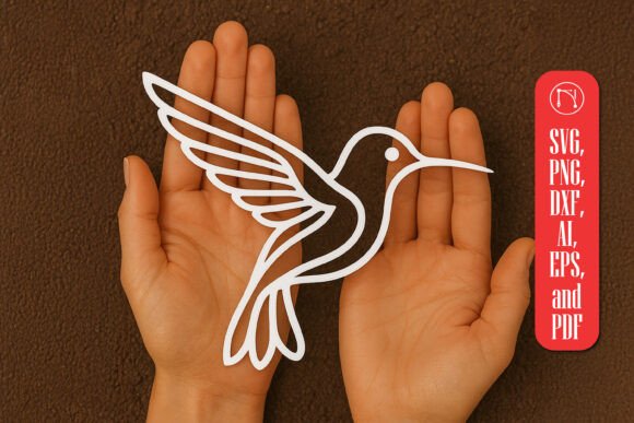 Download Paper Cut Hummingbird SVG Cut File - Hummingbird Collection