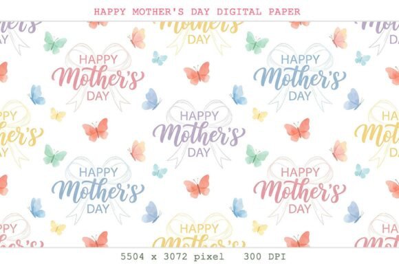 Download Happy Mother's Day Digital Paper PNG - Mother's day Collection