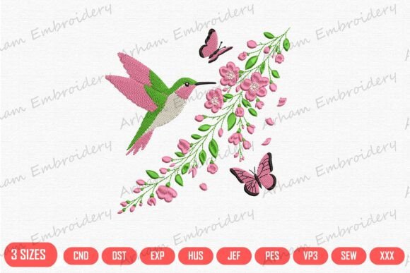 Download Hummingbird Floral Butterfly Blossom - Hummingbird Collection