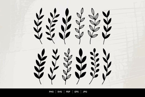 Download Minimal Leaf Branch SVG Set - Mini Collection