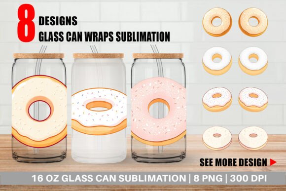 Download Glass Can Powdered Donut - Powdered Collection