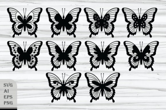 Download Set of Conceptual Butterfly Silhouettes - Conceptual Collection