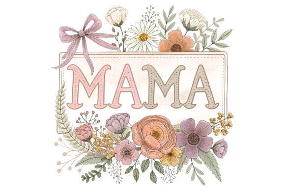 Download Floral Mama Embroidery, Mother's Day - Mother's day Collection